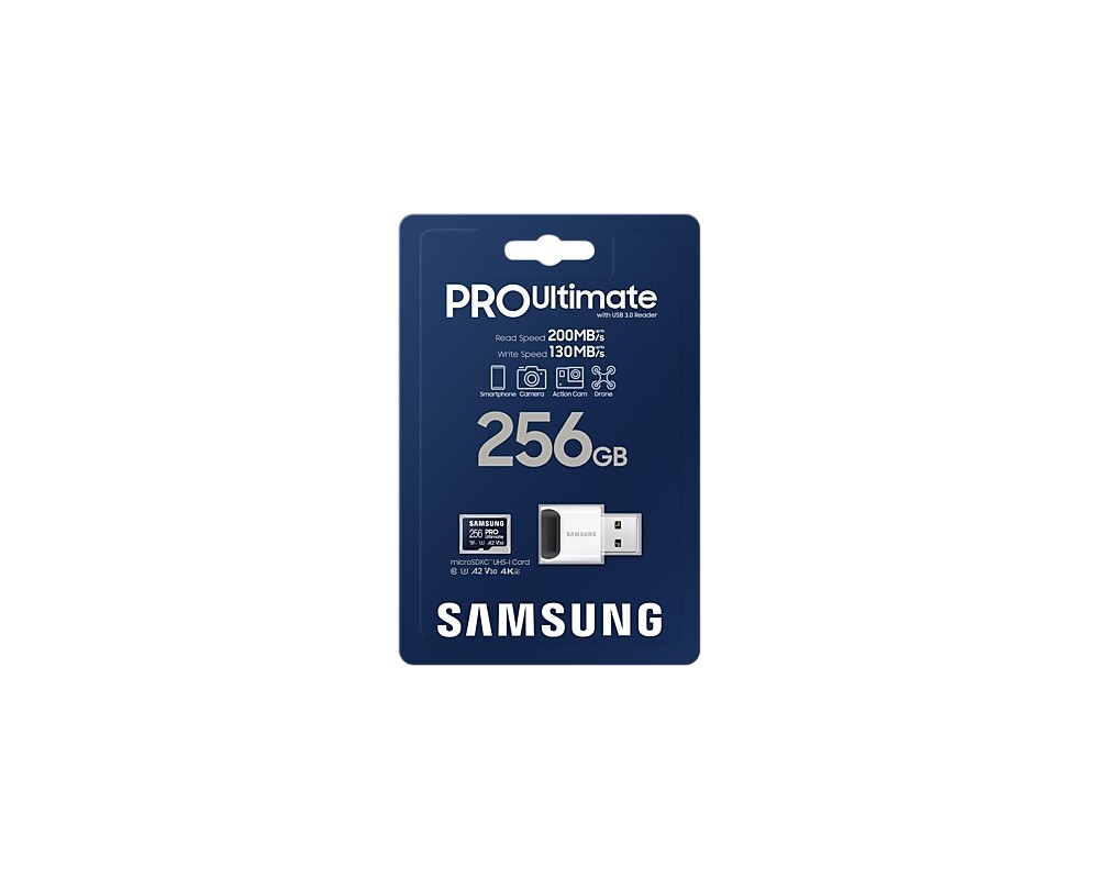 Флаш карта Samsung 256GB micro SD Card PRO Ultimate with USB Reader  6