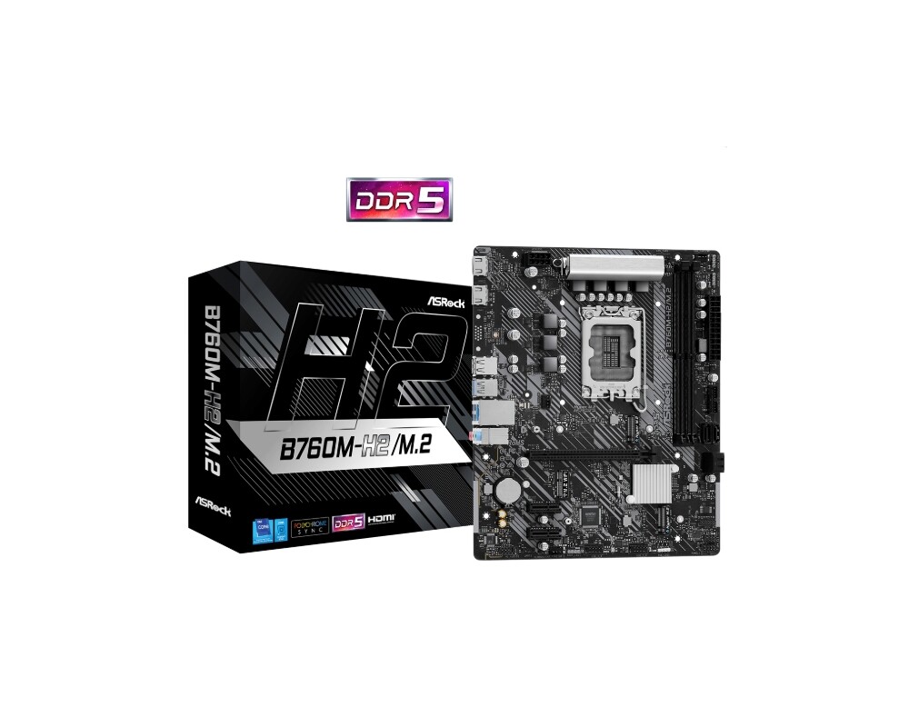 Дънна платка ASROCK B760M-H2/M.2 /D5/1700 10
