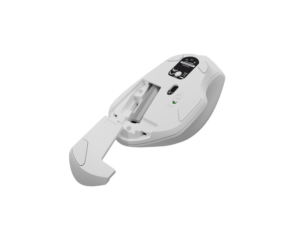 Мишка Natec Mouse Siskin Wireless 1600DPI 2.4GHz + Bluetooth 5.0 Optical White 4