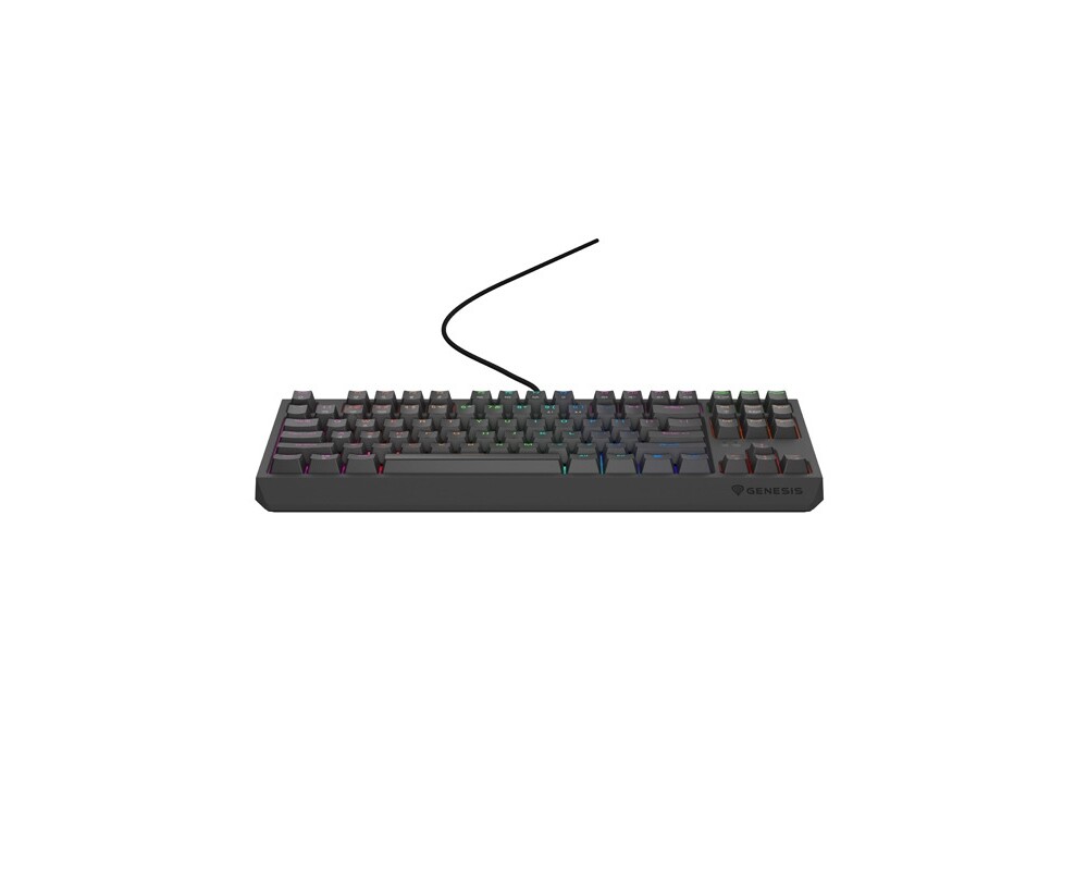 Клавиатура Genesis Gaming Keyboard Thor 230 TKL Lite US Rainbow Mechanical Outemu Red Black Hot Swap 8