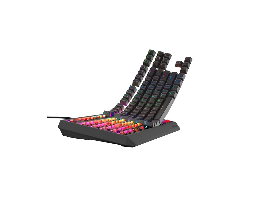 Клавиатура Genesis Gaming Keyboard Thor 230 TKL Lite US Rainbow Mechanical Outemu Red Black Hot Swap 7