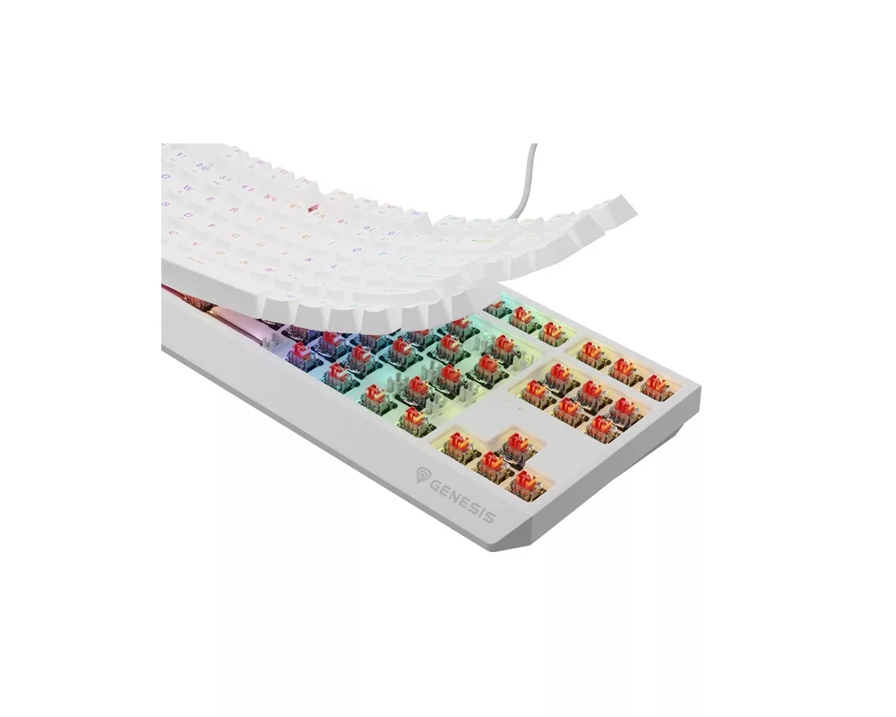 Клавиатура Genesis Gaming Keyboard Thor 230 TKL US RGB Mechanical Outemu Red White Hot Swap 6
