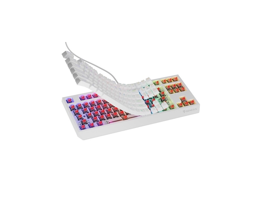 Клавиатура Genesis Gaming Keyboard Thor 230 TKL US RGB Mechanical Outemu Red White Hot Swap 3