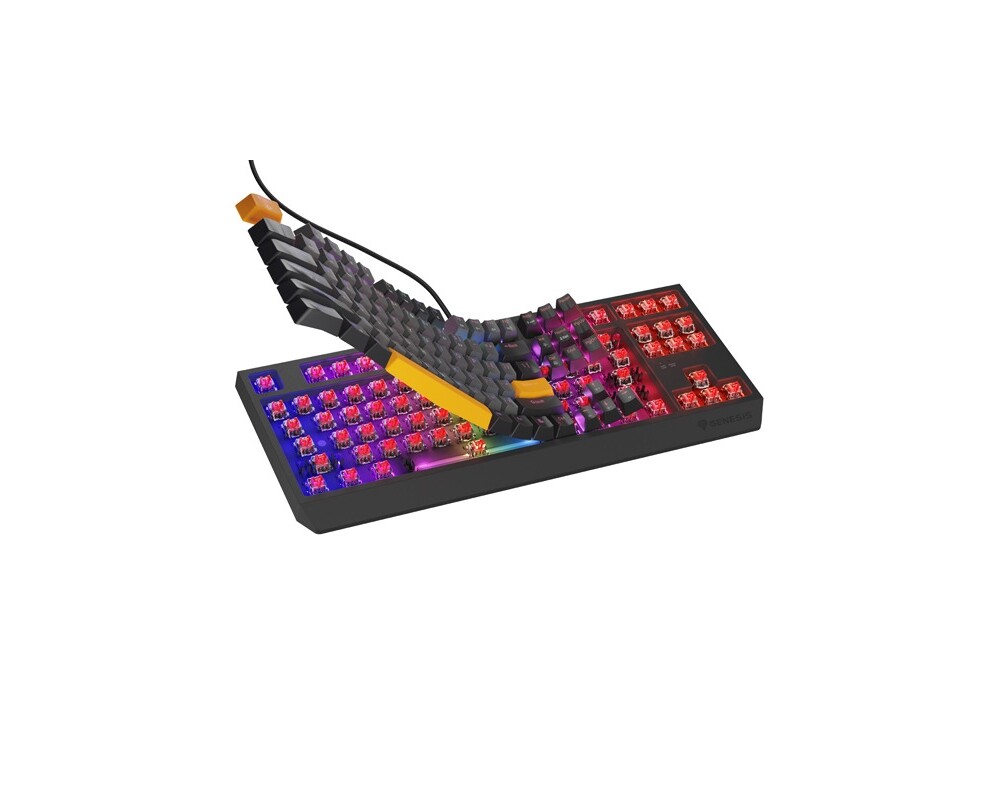 Клавиатура Genesis Gaming Keyboard Thor 230 TKL Anchor Gray Negative US RGB Mechanical Outemu Red 4