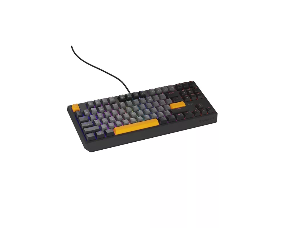 Клавиатура Genesis Gaming Keyboard Thor 230 TKL Anchor Gray Negative US RGB Mechanical Outemu Red 7