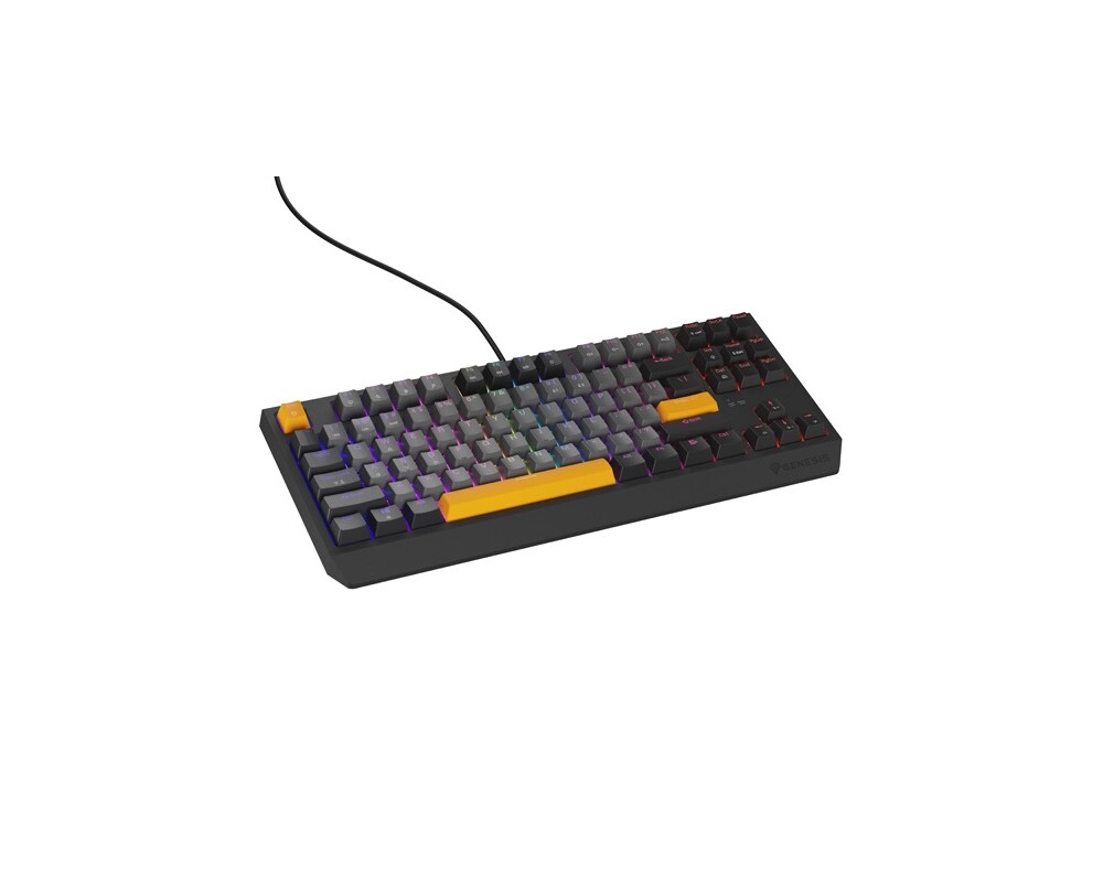 Клавиатура Genesis Gaming Keyboard Thor 230 TKL Anchor Gray Negative US RGB Mechanical Outemu Red 7