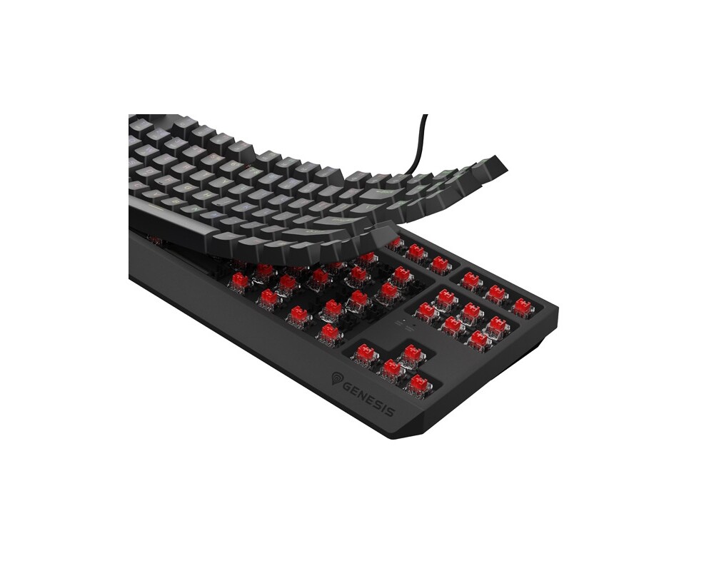 Клавиатура Genesis Gaming Keyboard Thor 230 TKL US RGB Mechanical Outemu Red Black Hot Swap 8