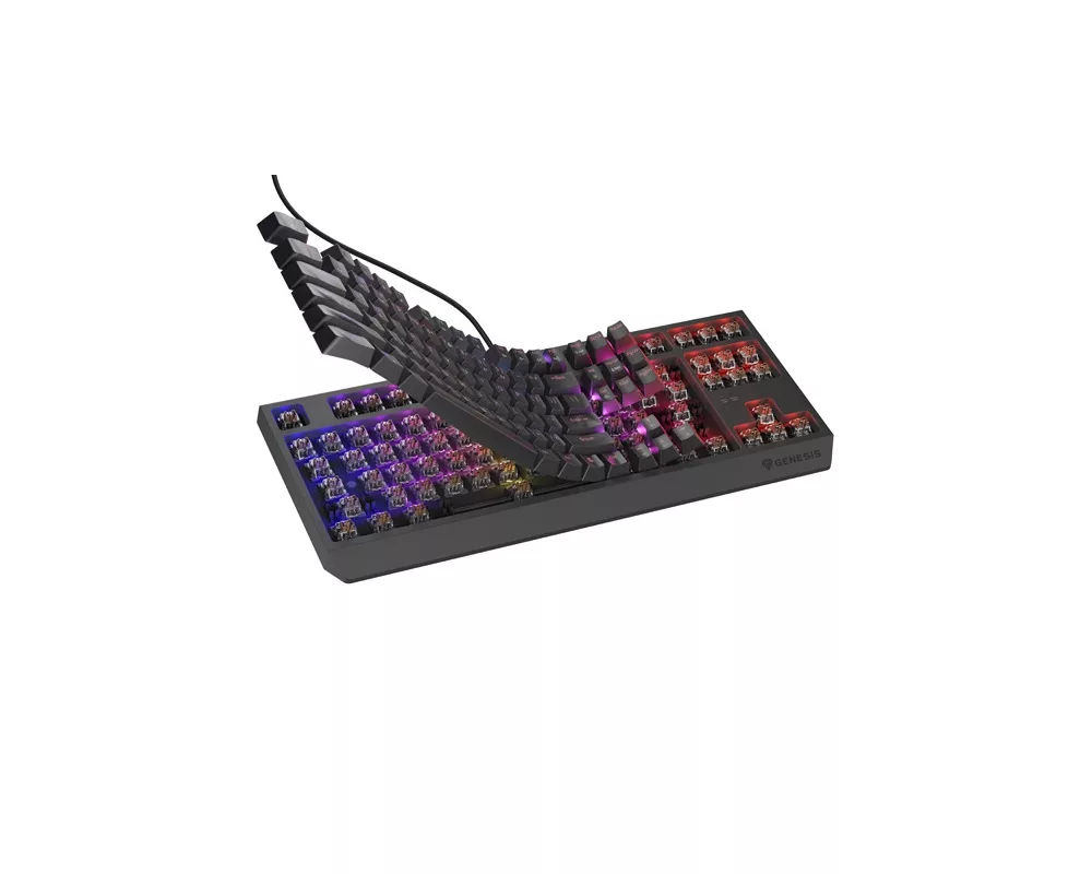 Клавиатура Genesis Gaming Keyboard Thor 230 TKL US RGB Mechanical Outemu Brown Black Hot Swap 8