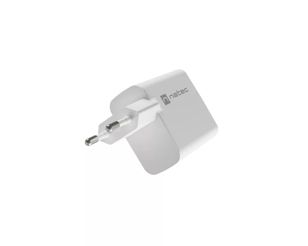 Зарядно Natec USB Charger  Ribera Gan 1X USB-A + 1X USB-C 65W 3
