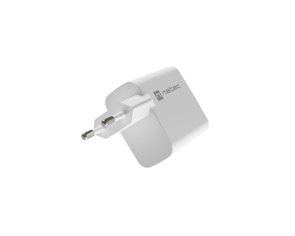 Зарядно Natec USB Charger  Ribera Gan 1X USB-A + 1X USB-C 45W 4