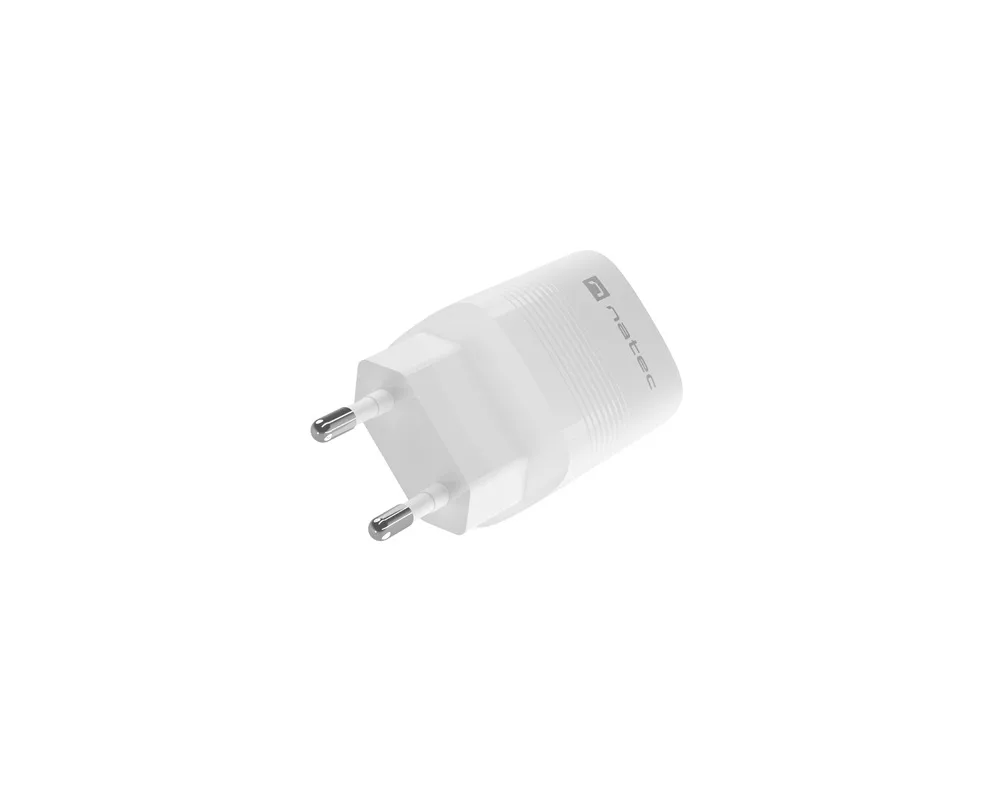 Зарядно Natec USB Charger  Ribera Gan 1X USB-A + 1X USB-C 30W 5