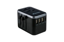  Verbatim UTA-04 Universal Travel Adapter with 1 x USB-C PD 61W & QC 3.0 / 1 x USB-C / 3 x USB-A 705139 49546 на топ цена - PIC.bg