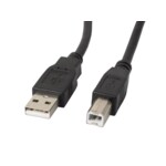 <span>Кабел</span> Lanberg USB-A (M) -> USB-B (M) 2.0 ferrite cable 1m <span class='catalog-num-in-name'>CA-USBA-11CC-0010-BK</span> - 