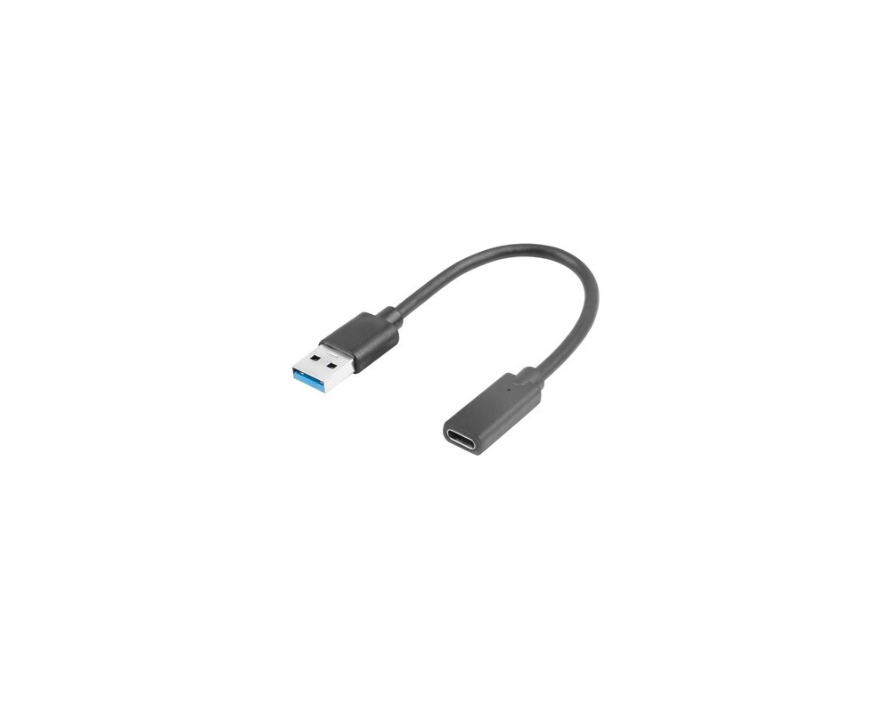 Кабел Lanberg USB-C (F) -> USB-A(M) cable 0.15 m