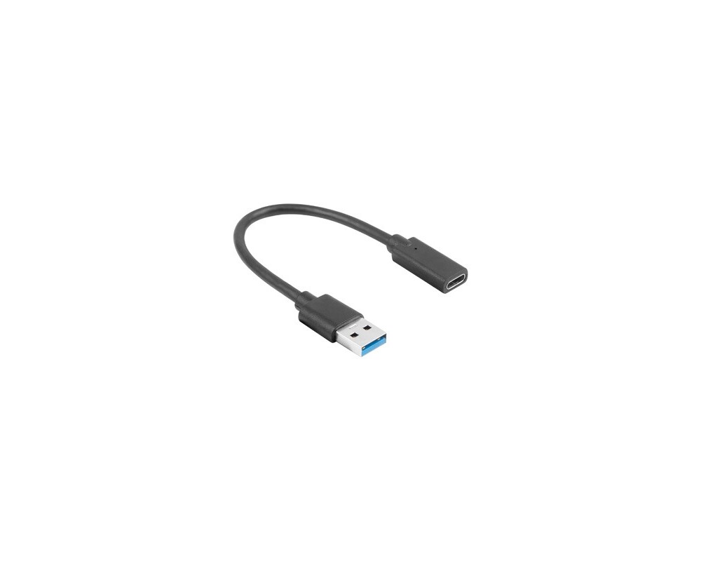 Кабел Lanberg USB-C (F) -> USB-A(M) cable 0.15 m 2
