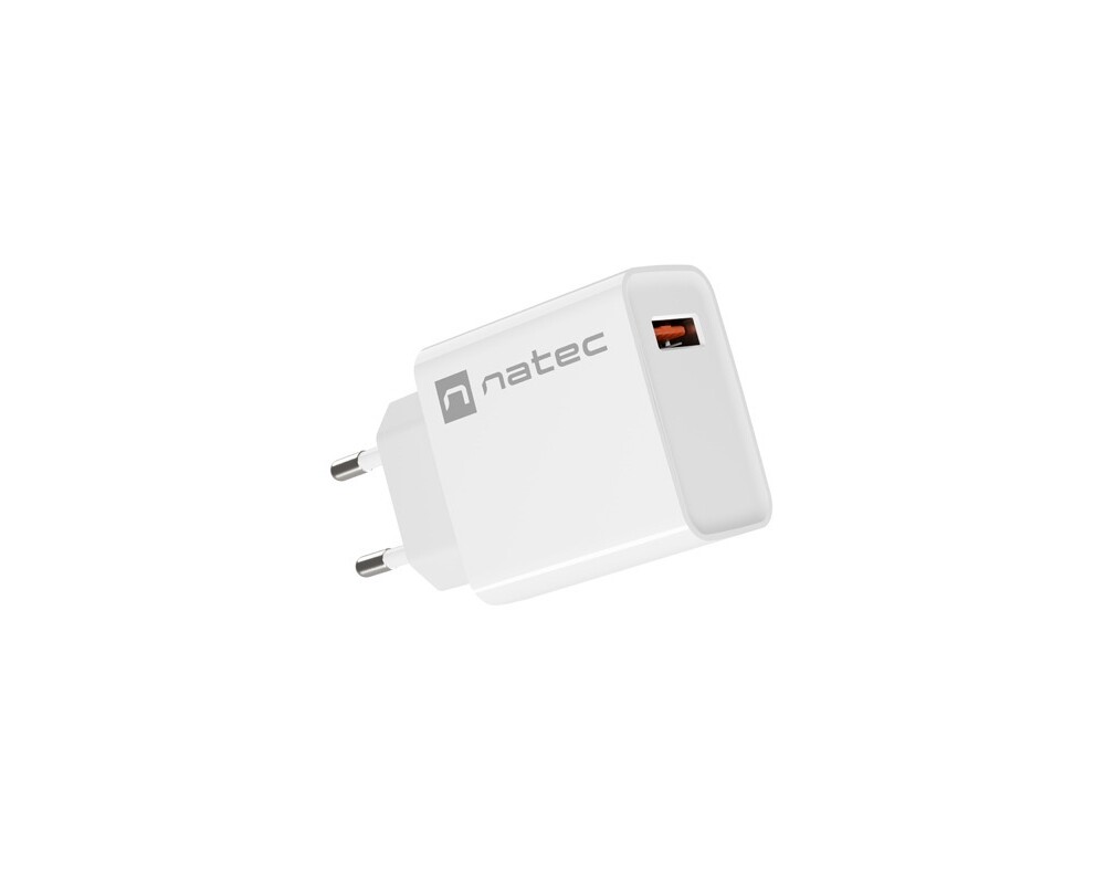 Зарядно Natec USB Charger Ribera 1X USB-A 18W