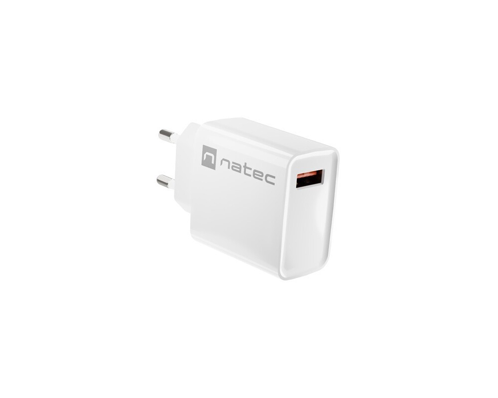Зарядно Natec USB Charger Ribera 1X USB-A 18W 2