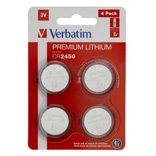  Verbatim LITHIUM BATTERY CR2450 3V 4 PACK 708691 49535 на топ цена - PIC.bg