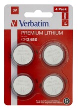  Verbatim LITHIUM BATTERY CR2450 3V 4 PACK 708691 49535 на топ цена - PIC.bg