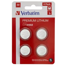  Verbatim LITHIUM BATTERY CR2032 3V 4 PACK 708696 49533 на топ цена - PIC.bg