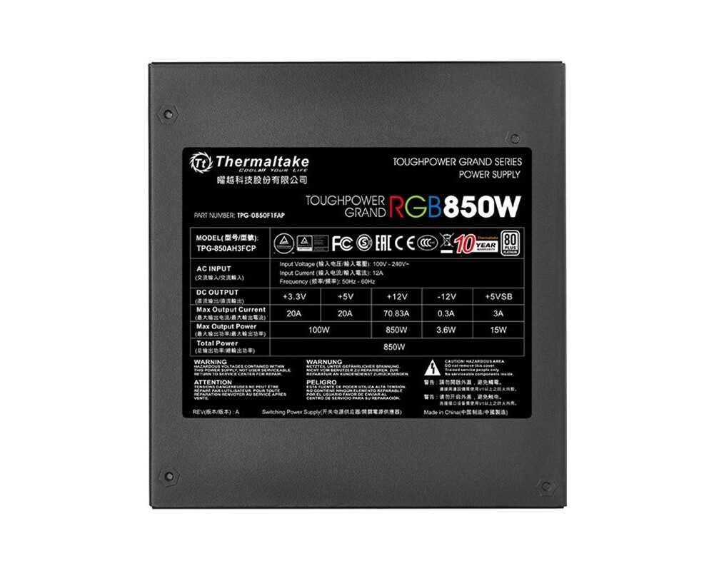 Захранване Thermaltake Toughpower Grand RGB 850W 7