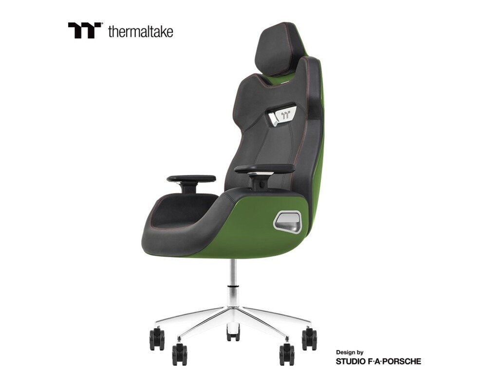 Геймърски стол Thermaltake Argent E700 Racing Green - Design by Studio F. A. Porsche 2