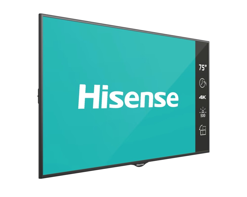 Широкоформатен дисплей Hisense Digital Signage 75" E series ; 18/7 2