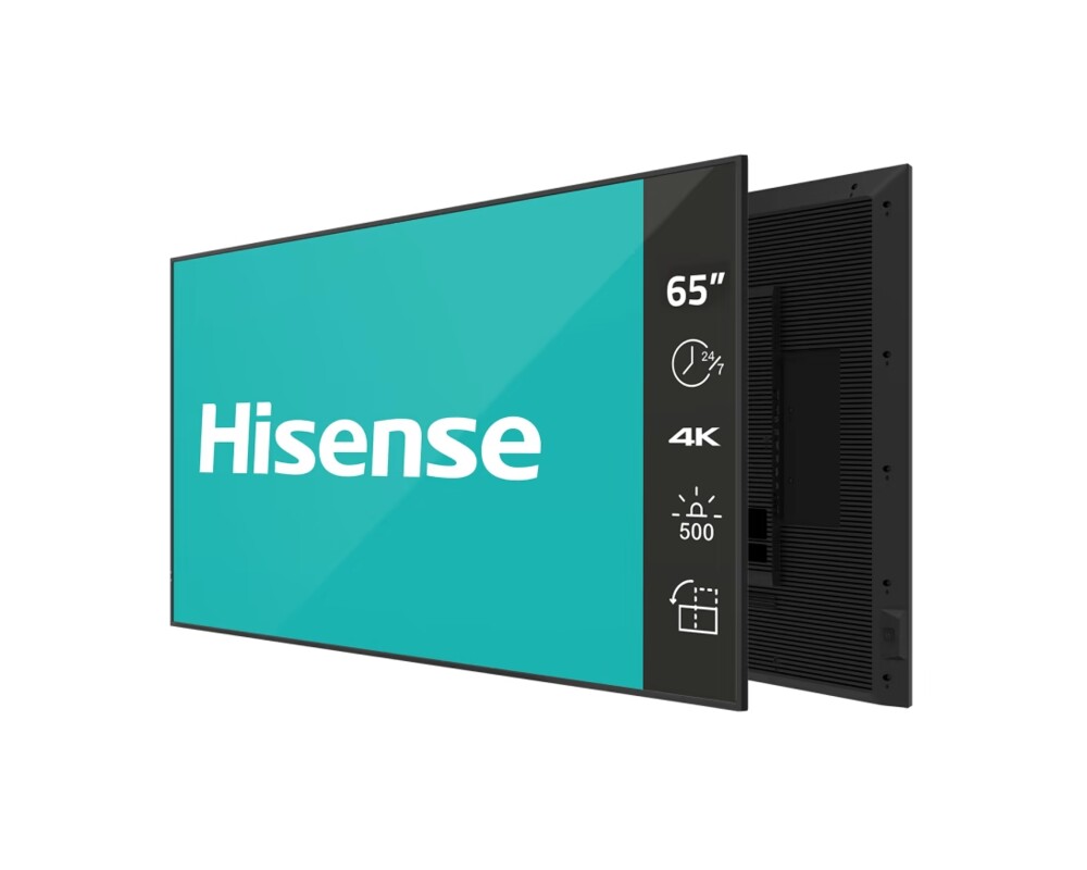 Широкоформатен дисплей Hisense Digital Signage 65" DM series ; 24/7
