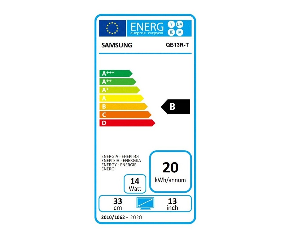Интерактивен дисплей SAMSUNG QB13R-T 13inch Touch FHD 16:9 300 nits 16 5