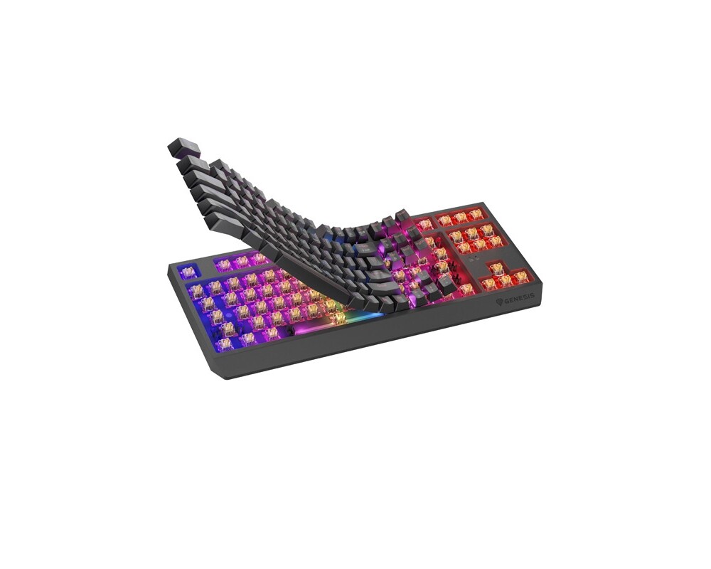 Клавиатура Genesis Gaming Keyboard Thor 230 TKL Wireless US Black RGB Mechanical Outemu Panda 5