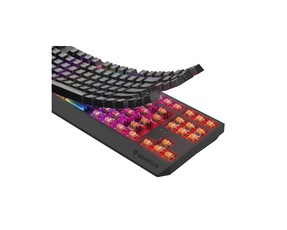 Клавиатура Genesis Gaming Keyboard Thor 230 TKL Wireless US Black RGB Mechanical Outemu Panda 2