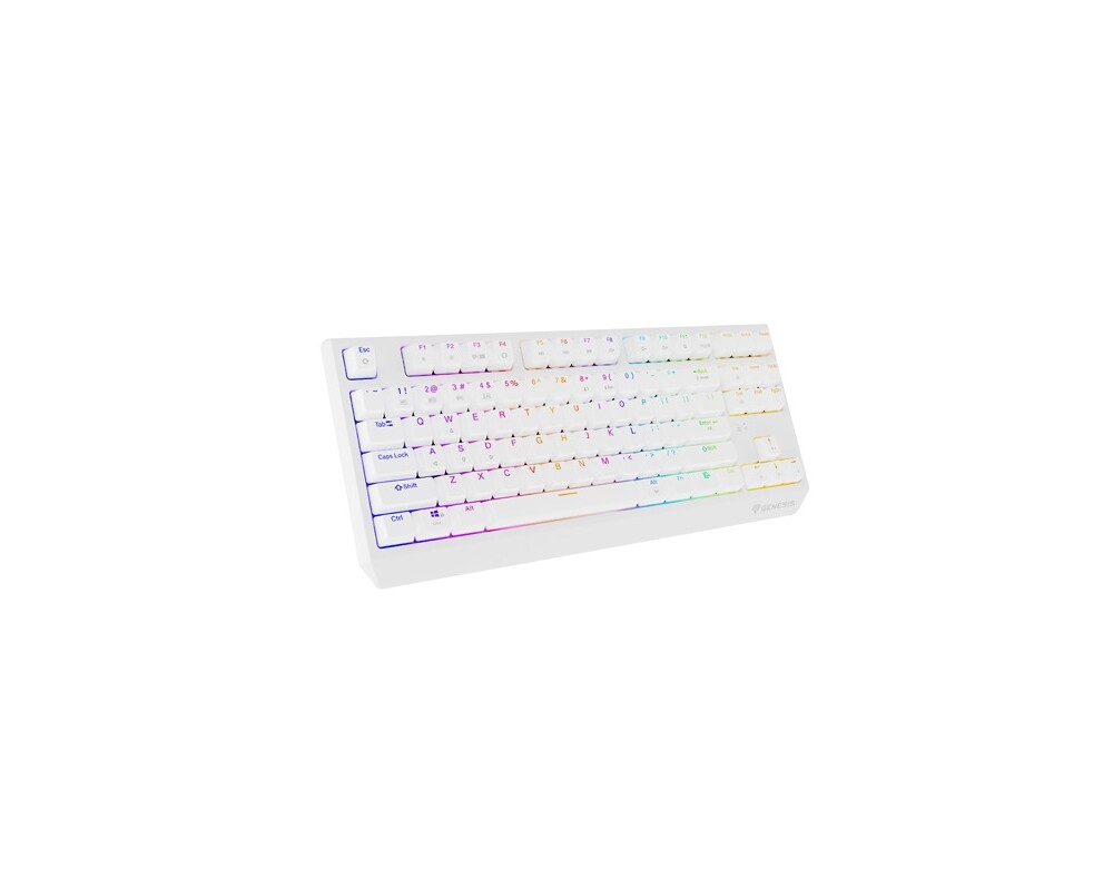 Клавиатура Genesis Gaming Keyboard Thor 230 TKL Wireless US White RGB Mechanical Outemu Red 5