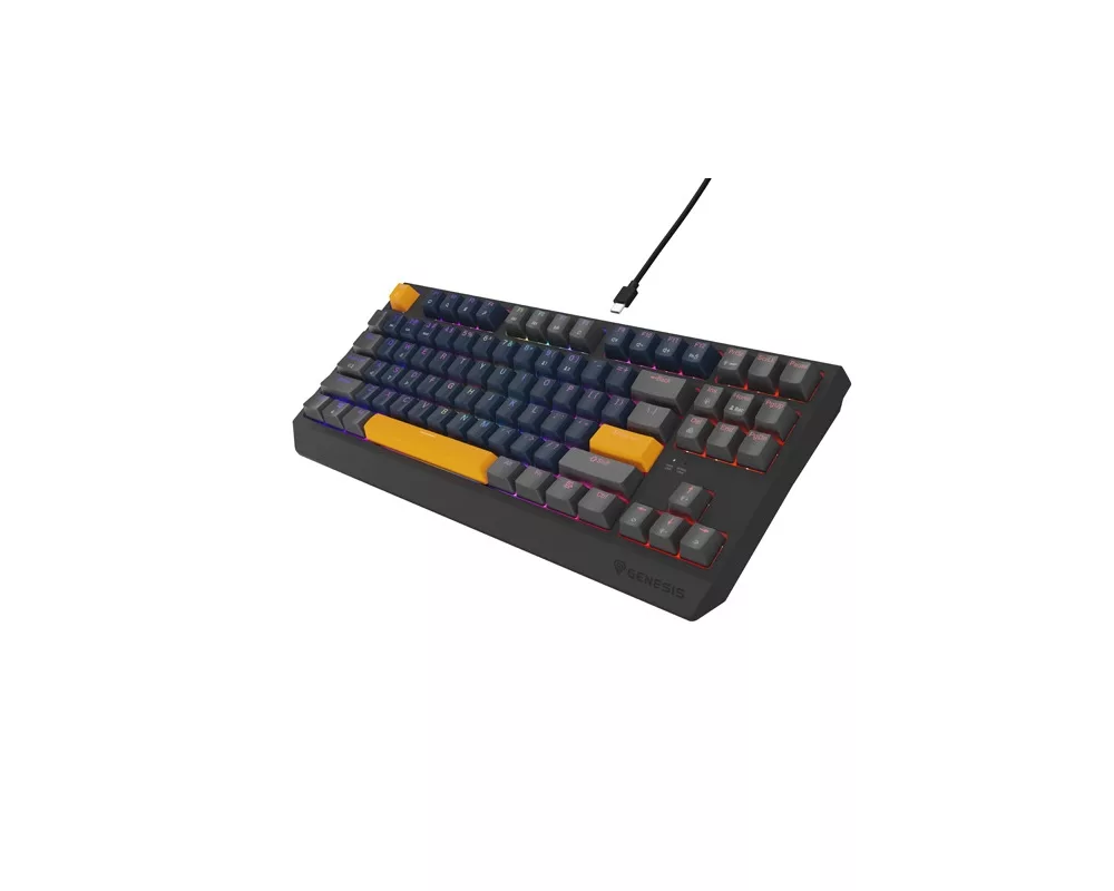 Клавиатура Genesis Gaming Keyboard Thor 230 TKL Naval Blue Positive US Black RGB Mechanical Outemu Panda 2