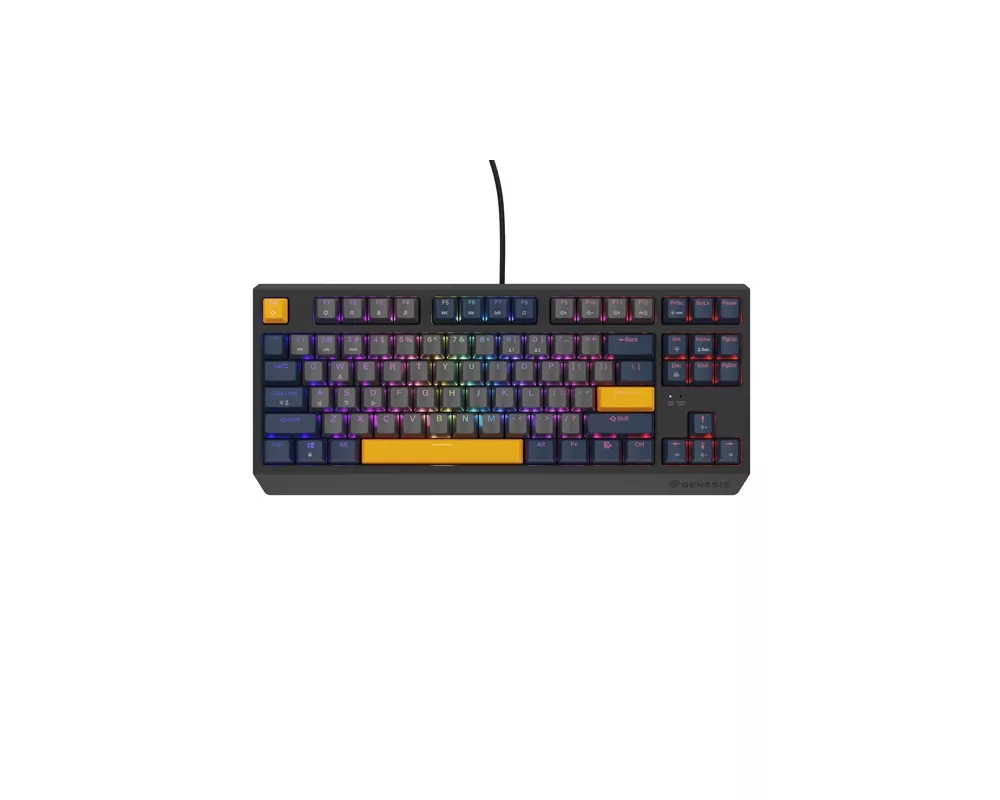 Клавиатура Genesis Gaming Keyboard Thor 230 TKL Naval Blue Negative US RGB Mechanical Outemu Panda 6