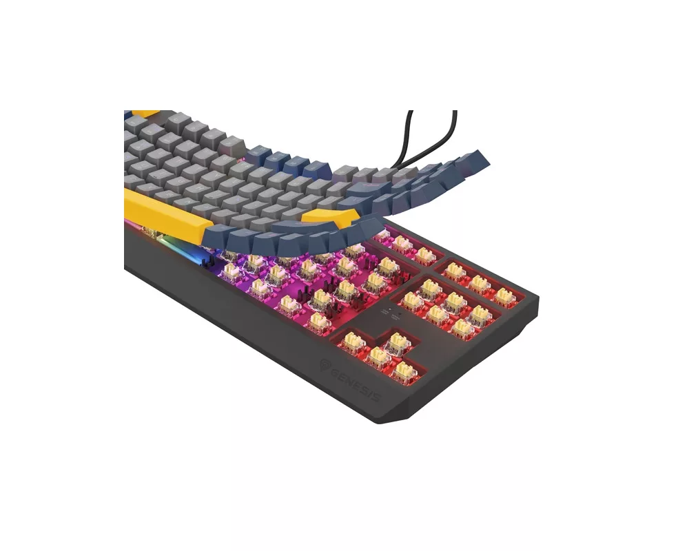 Клавиатура Genesis Gaming Keyboard Thor 230 TKL Naval Blue Negative US RGB Mechanical Outemu Panda 2