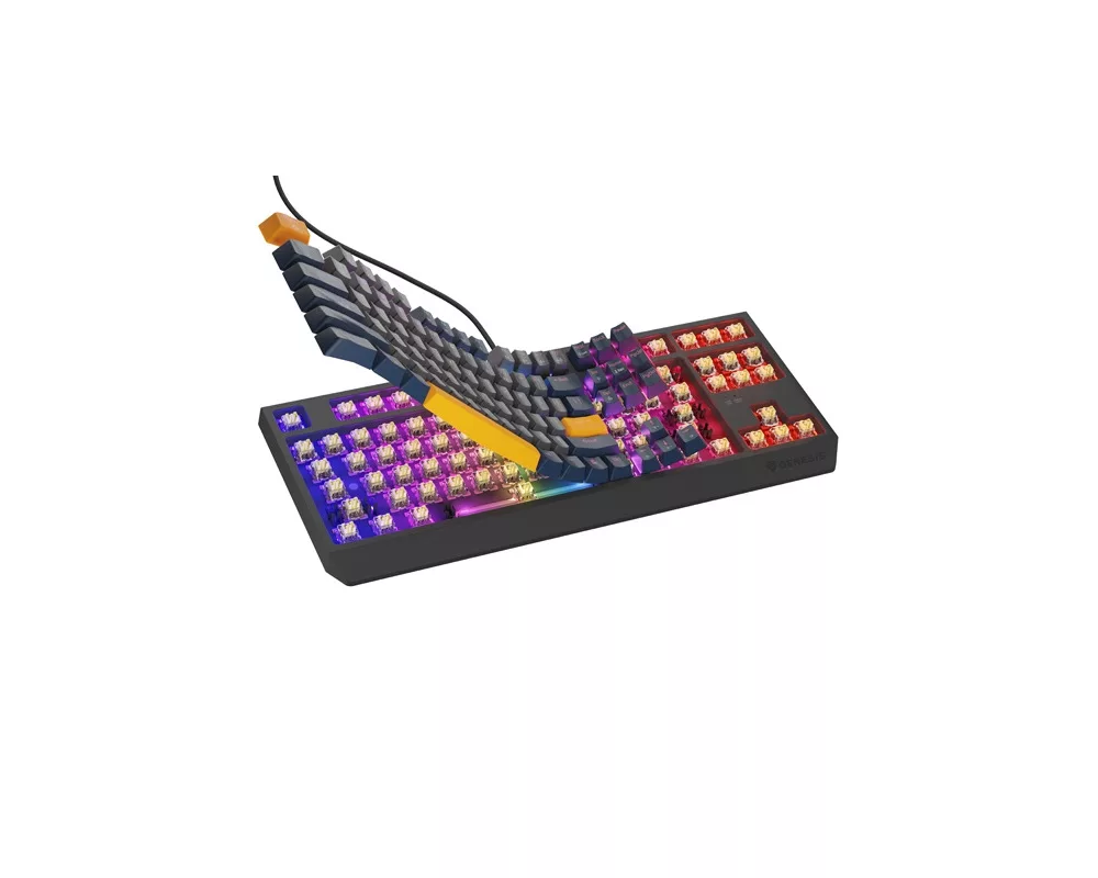 Клавиатура Genesis Gaming Keyboard Thor 230 TKL Naval Blue Negative US RGB Mechanical Outemu Panda 9