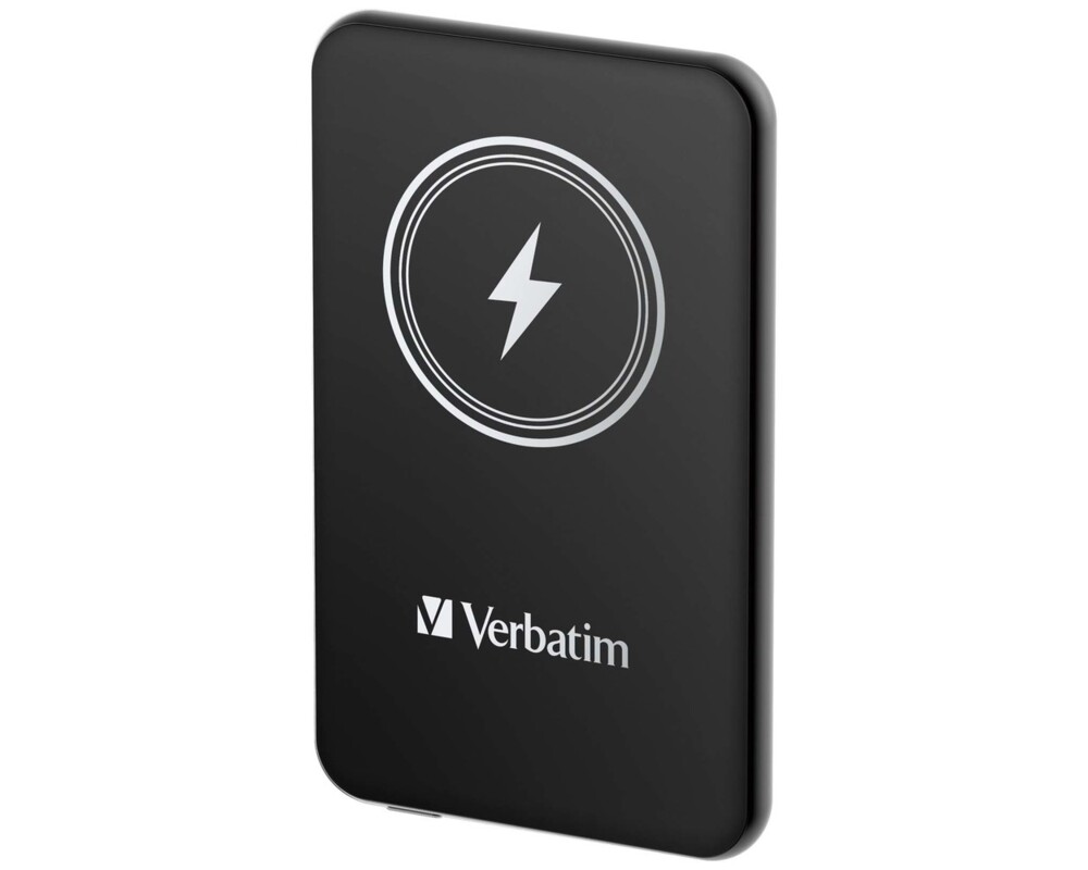 Външна батерия Verbatim MCP-5BK Power Pack 5000 mAh with UBS-C® PD 20W / Magnetic Wireless Charging 15W Black 2