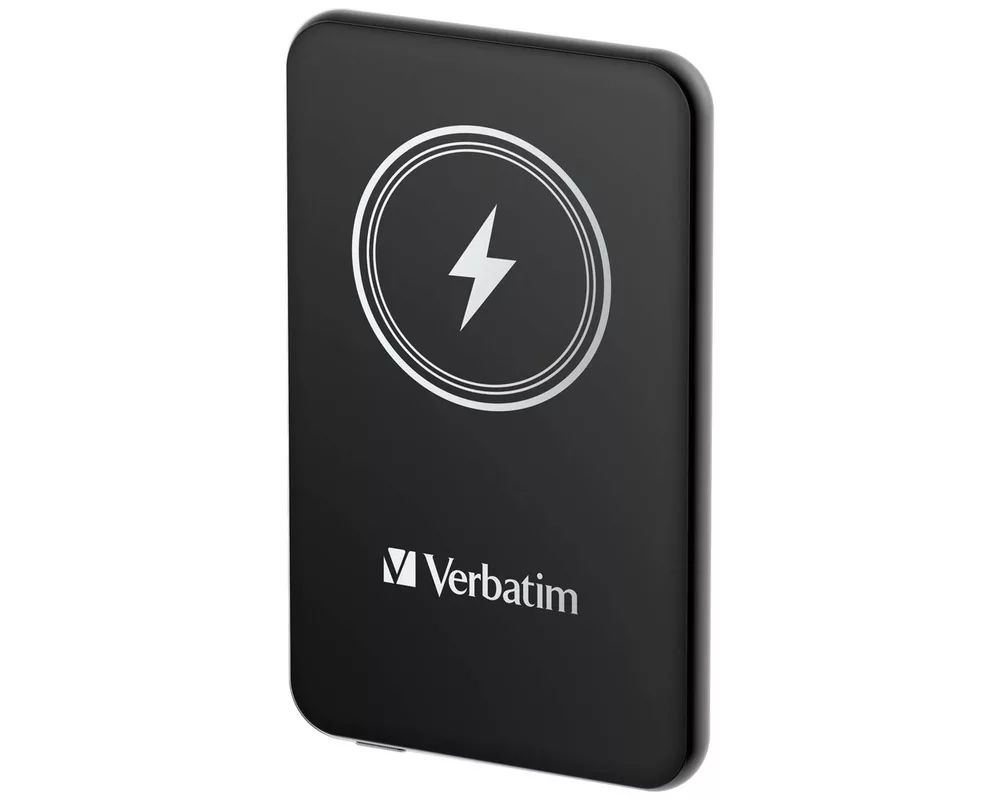 Външна батерия Verbatim MCP-5BK Power Pack 5000 mAh with UBS-C PD 20W / Magnetic Wireless Charging 15W Black 2