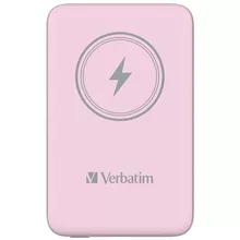  Verbatim MCP-10PK Power Pack 10000 mAh with UBS-C PD 20W / Magnetic Wireless Charging 15W Pink 712476 32248 на топ цена - PIC.bg