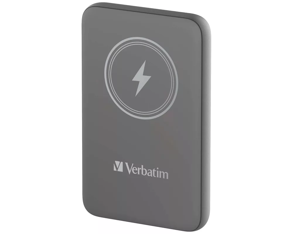 Външна батерия Verbatim MCP-10GY Power Pack 10000 mAh with UBS-C PD 20W / Magnetic Wireless Charging 15W Grey 2