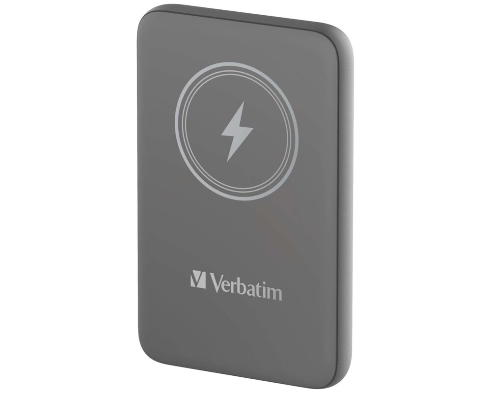 Външна батерия Verbatim MCP-10GY Power Pack 10000 mAh with UBS-C® PD 20W / Magnetic Wireless Charging 15W Grey 2