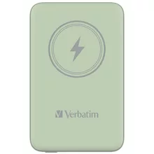  Verbatim MCP-10GN Power Pack 10000 mAh with UBS-C PD 20W / Magnetic Wireless Charging 15W Green 712480 32246 на топ цена - PIC.bg