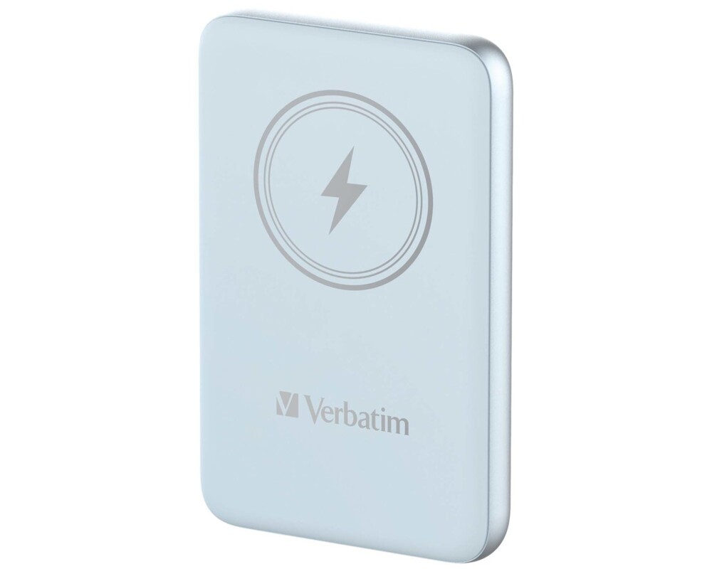 Външна батерия Verbatim MCP-10BE Power Pack 10000 mAh with UBS-C® PD 20W / Magnetic Wireless Charging 15W Blue 2