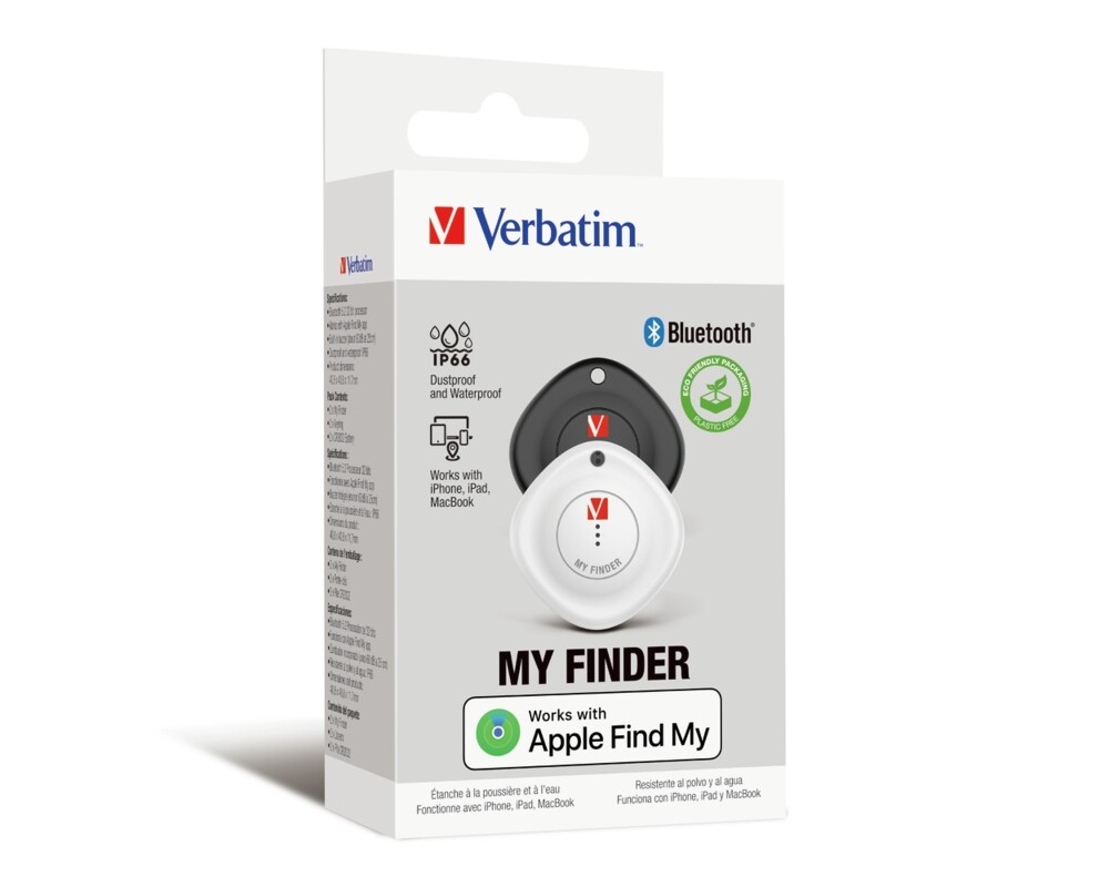 Тракер Verbatim MYF-02 MyFinder Bluetooth Item Finder 2 pack Black/White 2