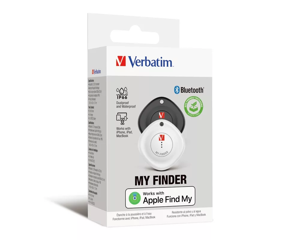 Тракер Verbatim MYF-02 MyFinder Bluetooth Item Finder 2 pack Black/White 2