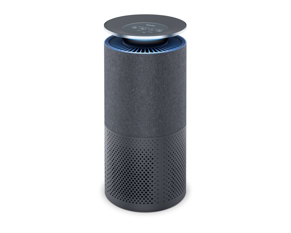 Пречиствател на въздух Beurer LR 401 WIFI / BT Air purifier with fabric cover- App-controlled  "beurer FreshHome" app; CADR  approx. 266 m3/h; Smart Sensor PM 2.5 µg / m3; three-layered filter system; 4 levels + Turbo; Timer; Colored indoor air quality indicator; 69m2 3