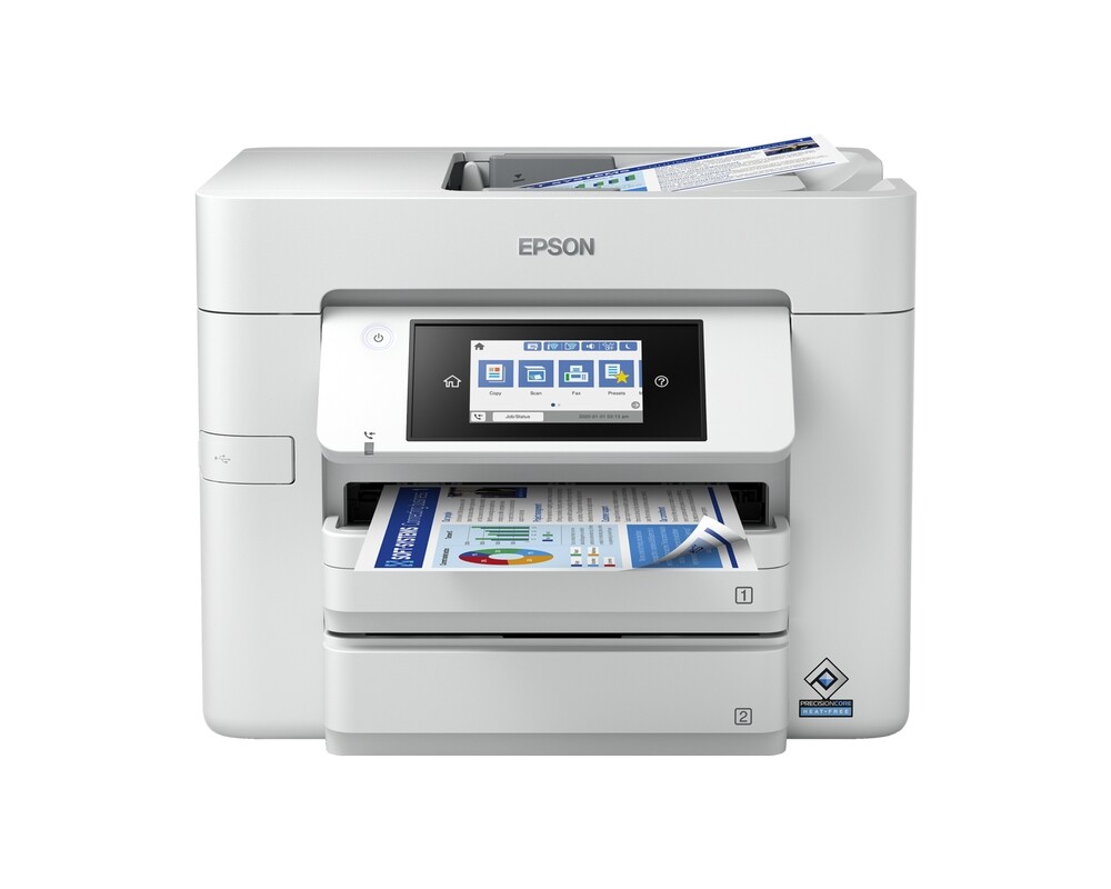 Мултифункционално у-во EPSON WorkForce Pro WF-C4810DTWF MFP colour ink-jet A4 36ppm print 500 sheets USB 2.0 LAN Wi-Fi USB host 2