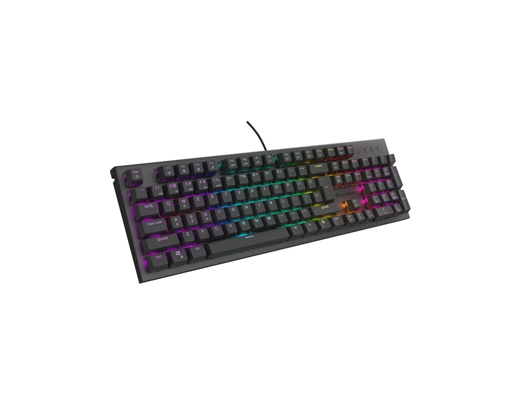 Клавиатура Genesis Mechanical Gaming Keyboard Thor 303 RGB Backlight Brown Switch US Layout Black