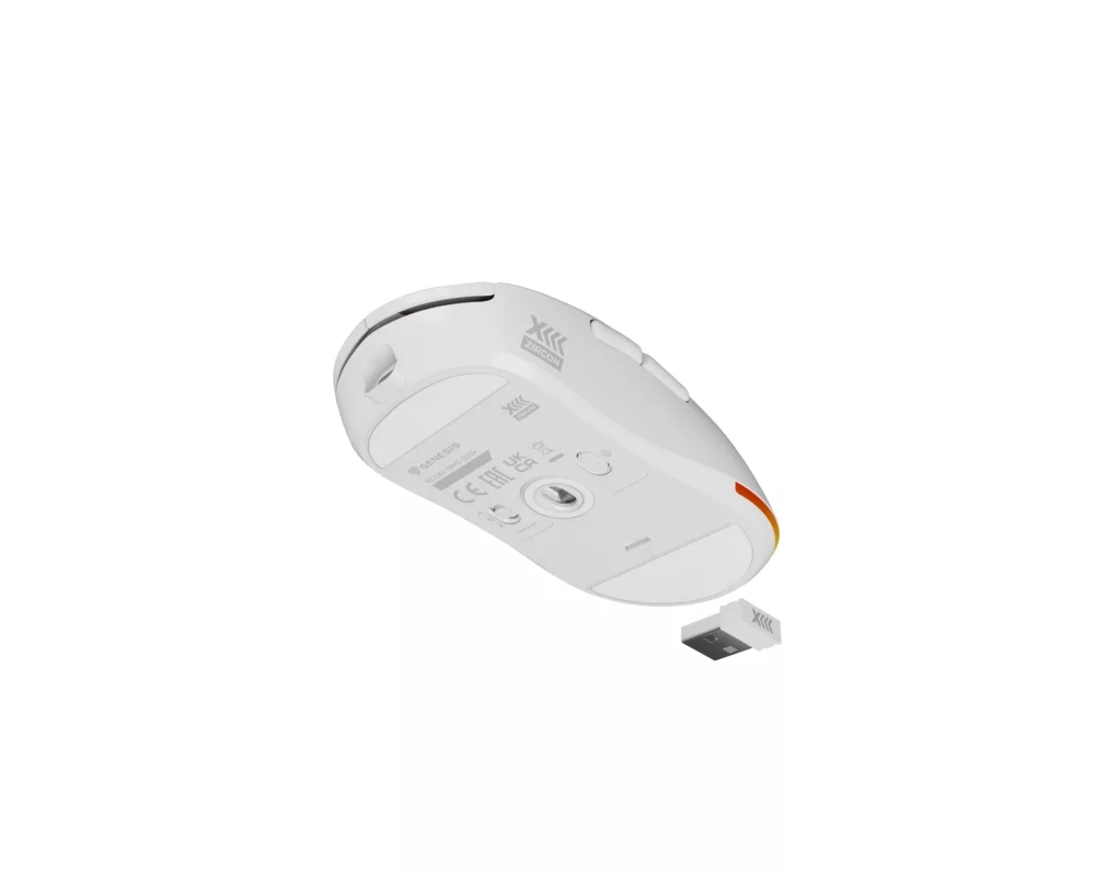 Мишка Genesis Wireless Gaming Mouse Zircon XIII Custom Wireless 26000 DPI White 11