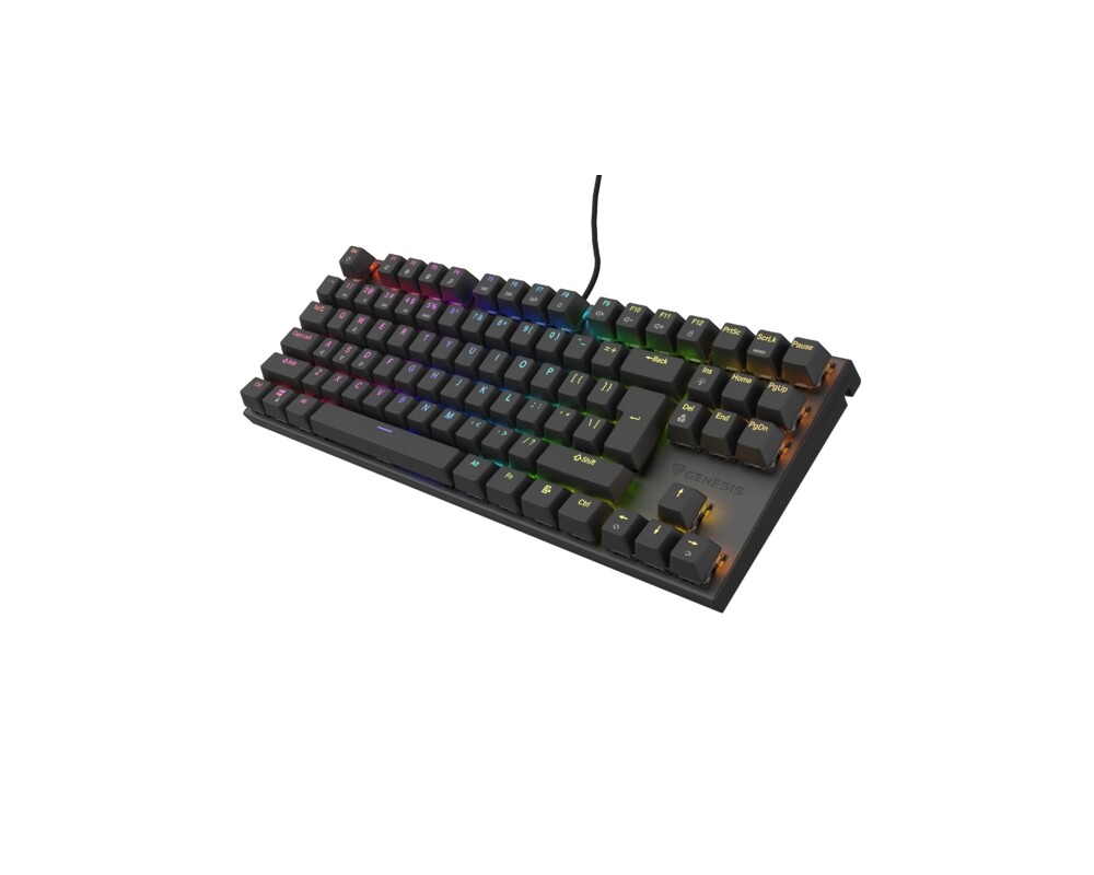 Клавиатура Genesis Mechanical Gaming Keyboard Thor 303 TKL RGB Backlight Brown Switch US Layout Black 2